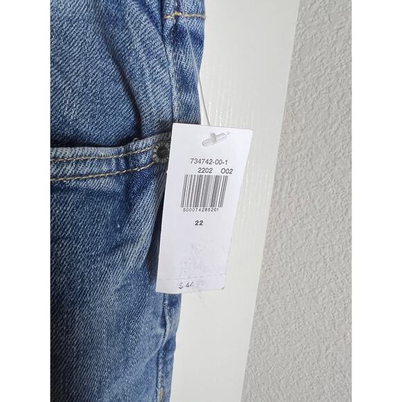 Old Navy Women's Extra High Rise Sky-Hi Straight Ankle Jeans Blue NEW ~ Size 22 - Picture 9 of 9